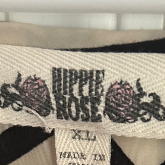 Hippie Rose Dress Zig Zag Design Belt Detail Size XL - Picture 2 of 8
